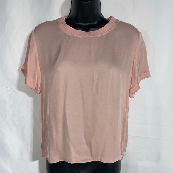Alice + Olivia Classic Top Tee Shirt Size S Tan - Picture 1 of 7